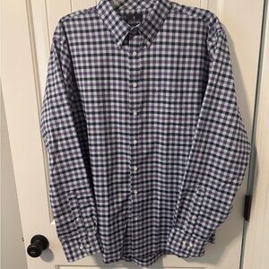 Stafford Men's Plaid Shirt - Purple and White